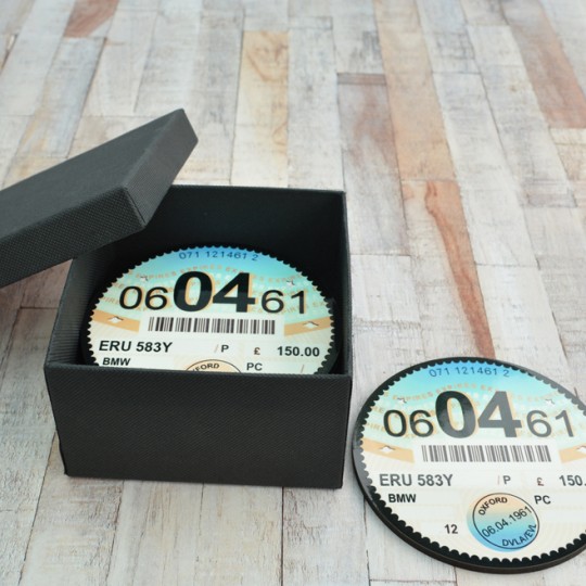 Personalised Tax Disc Coaster