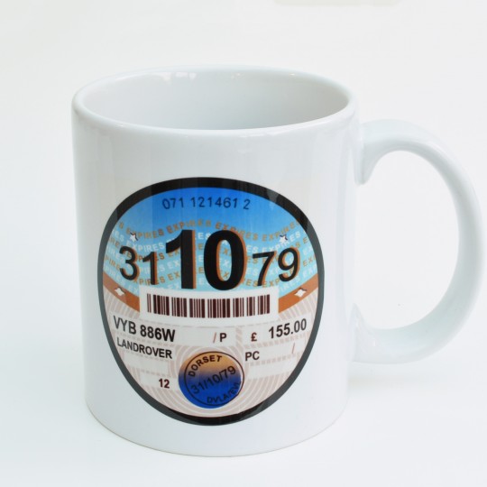 Personalised Tax Disc Mug