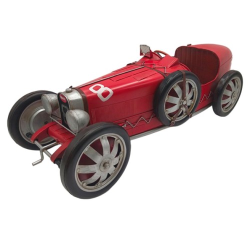 Tinplate Bugatti Style Car Red Tinplate Bugatti Style Car Red
