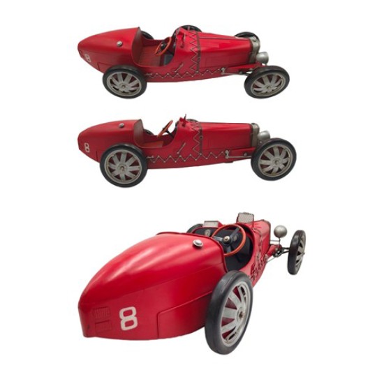 Tinplate Bugatti Style Car Red