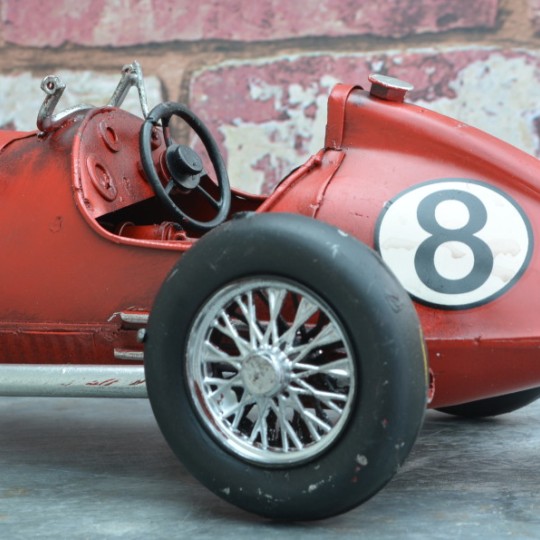 Tinplate Red No8 Racing Car