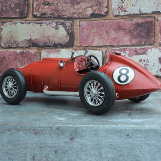 Tinplate Red No8 Racing Car
