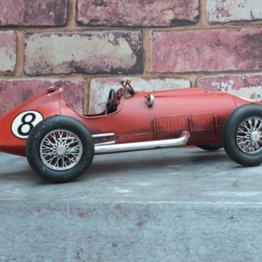 Tinplate Red No8 Racing Car