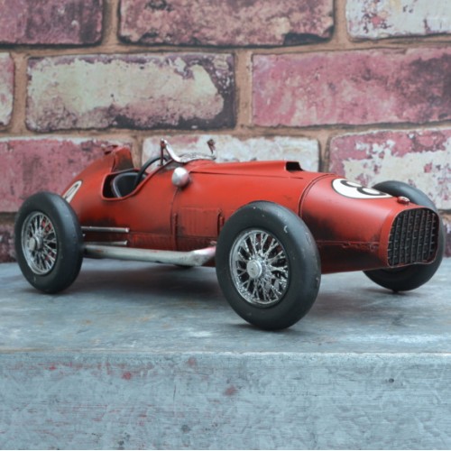 Tinplate Red No8 Racing Car