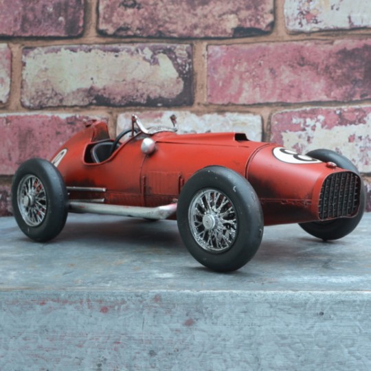 Tinplate Red No8 Racing Car