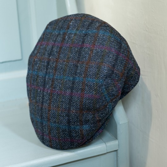 Tweed Flat Cap Multicheck Navy