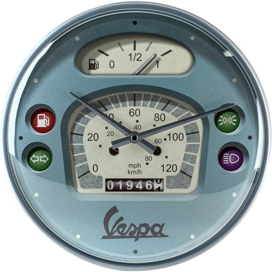 Vespa Dashboard Wall Clock