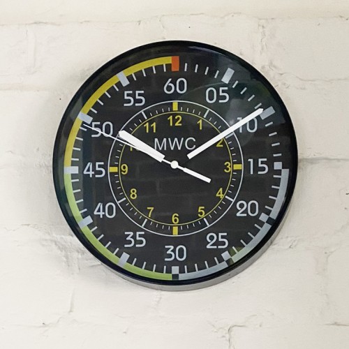 Small Air Speed Wall Clock Black