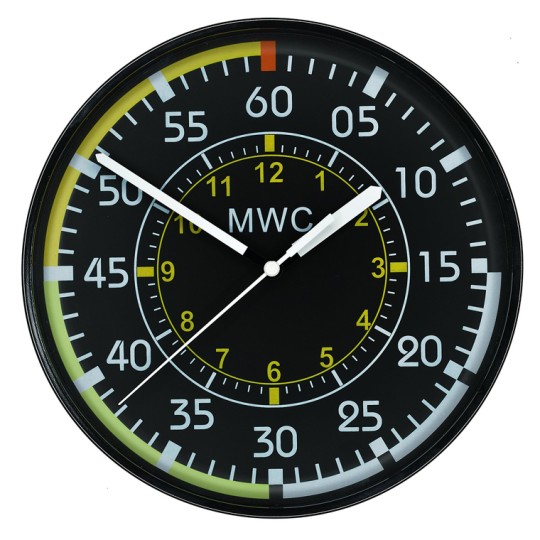 Small Air Speed Wall Clock Black