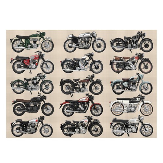 Classic British Motorcycles 1000 Piece Jigsaw