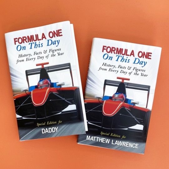 Personalised On This Day Formula 1 Book 