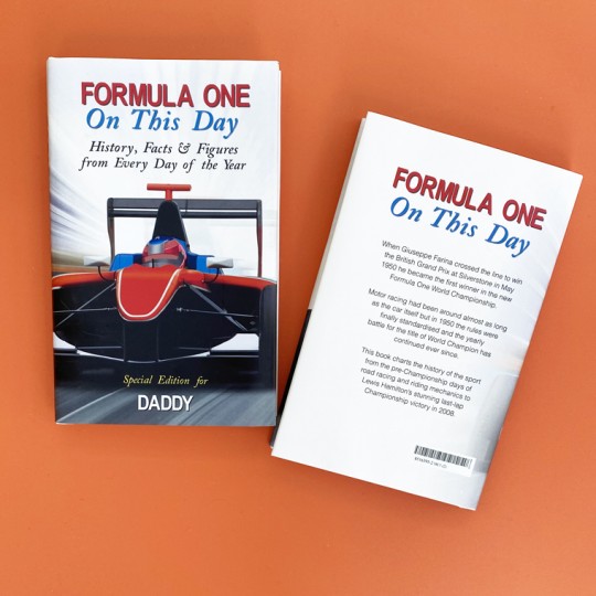 Personalised On This Day Formula 1 Book 