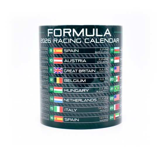 Formula 1 2026 Calendar Mug