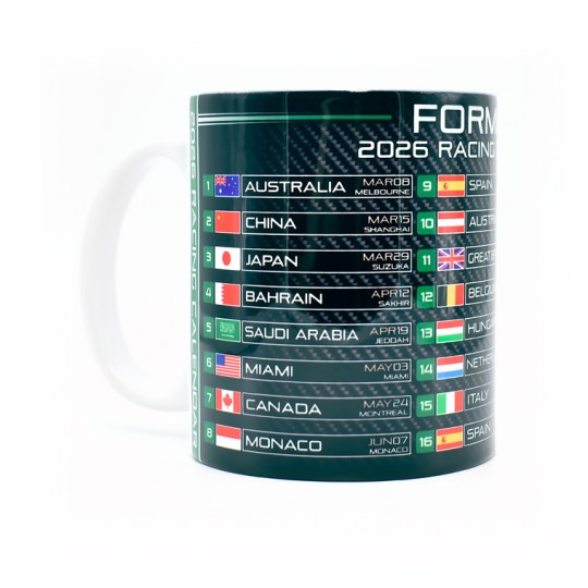 Formula 1 2026 Calendar Mug
