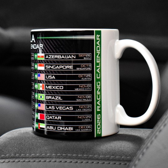 Formula 1 2026 Calendar Mug