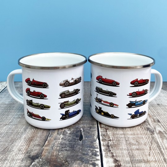 History of Grand Prix Enamel Mug
