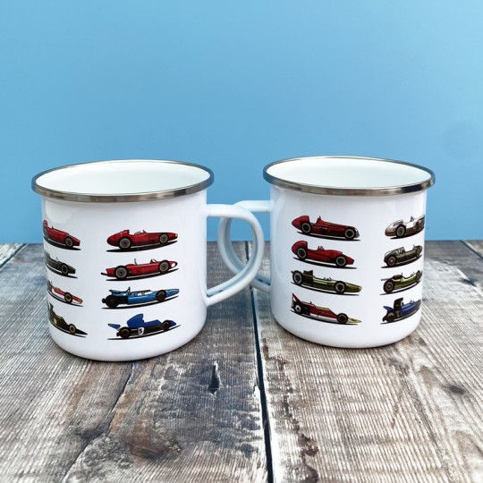 History of Grand Prix Enamel Mug