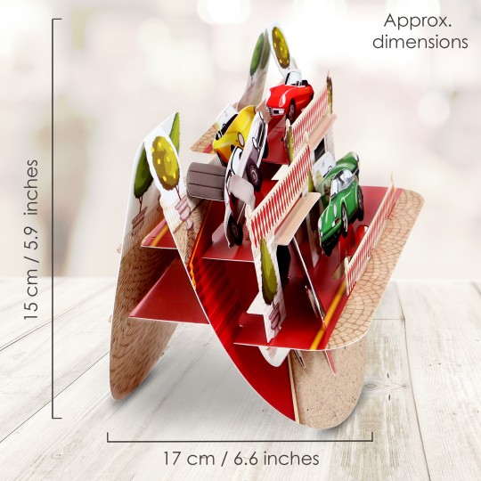 Classic Cars 3D Pop Up Greetings Card