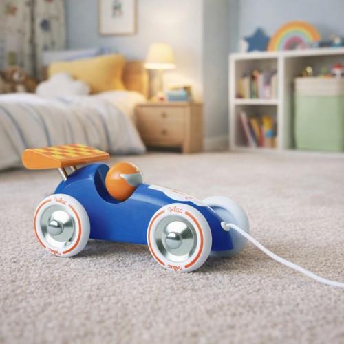 Vilac Pull-Along Toy Car Blue and Orange