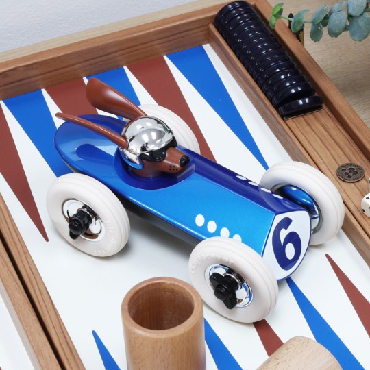 Rufus the Dog Racing Car Blue