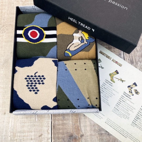 WWII British Military Icons Sock Gift Set