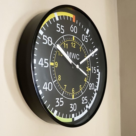 Small Air Speed Wall Clock Black