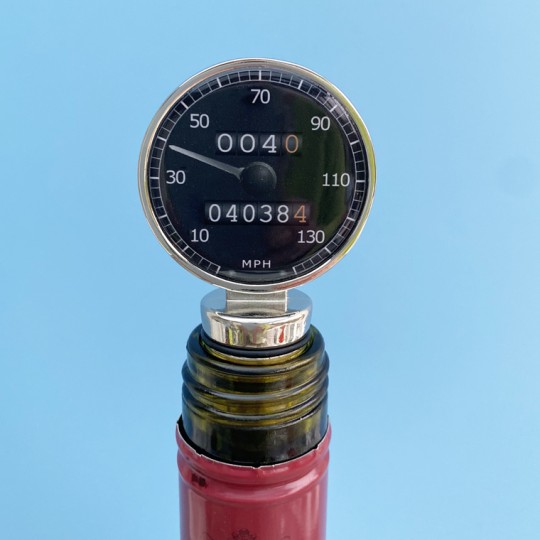 Personalised Black Speedometer Bottle Stopper