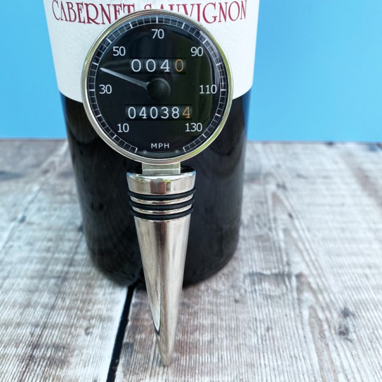 Personalised Black Speedometer Bottle Stopper