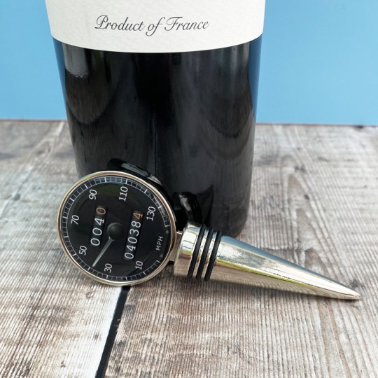 Personalised Black Speedometer Bottle Stopper