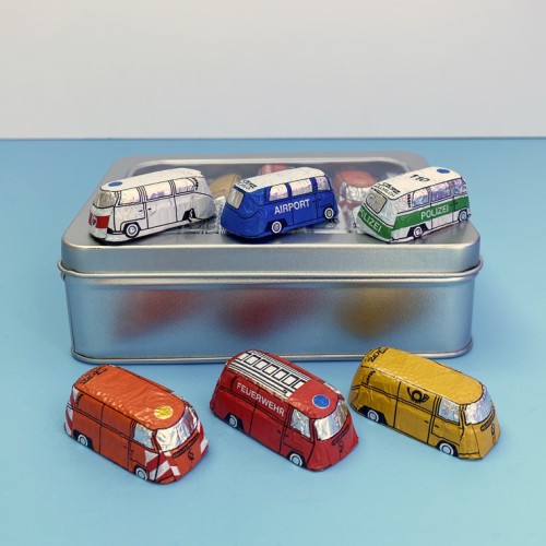 Gift Tin of Chocolate Camper Van Buses