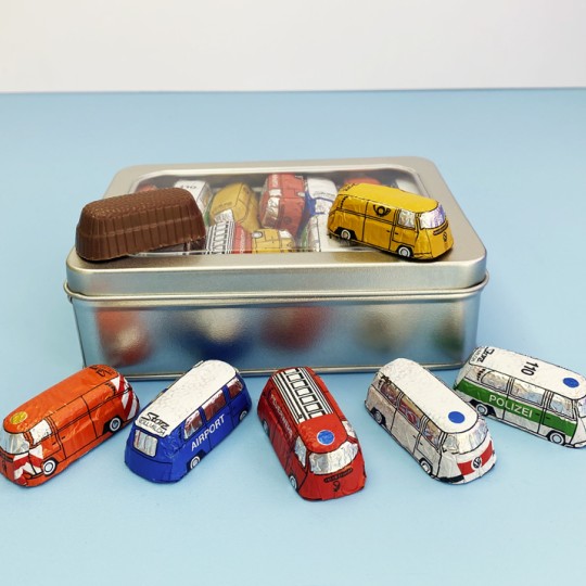 Gift Tin of Chocolate Camper Van Buses