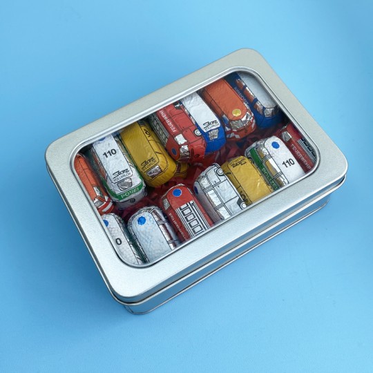 Gift Tin of Chocolate Camper Van Buses