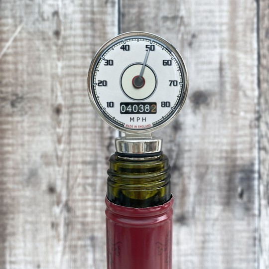Personalised Cream Speedometer Bottle Stopper