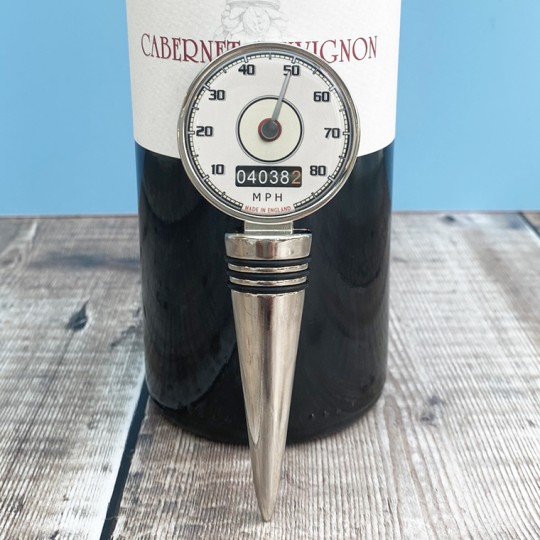 Personalised Cream Speedometer Bottle Stopper