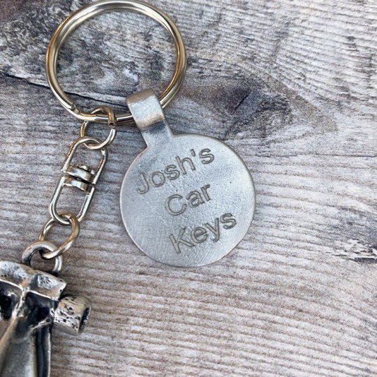 Personalised Formula 1 Pewter Keyring