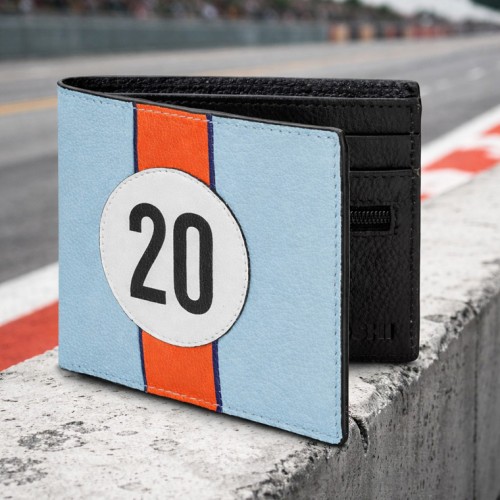 No 20 Blue Gulf Racing Stripe Wallet