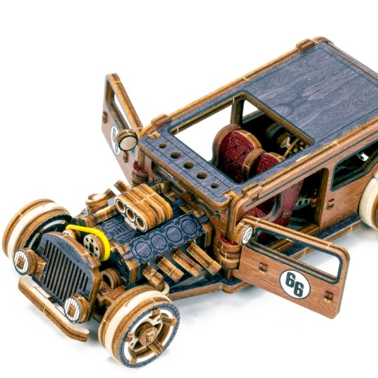 Limited Edition Hot Rod Wooden Model