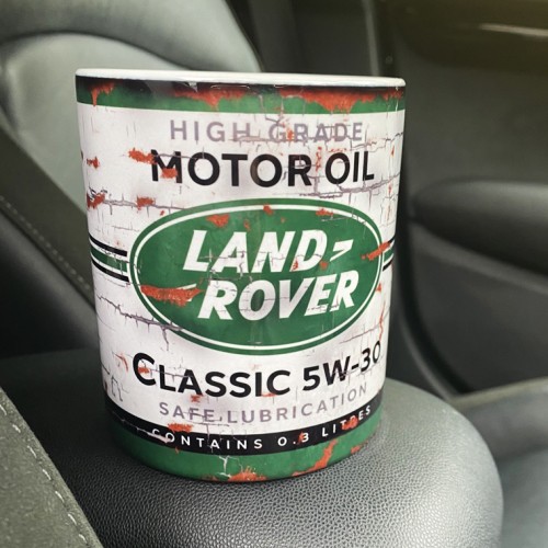 Land Rover Motor Oil Can Mug
