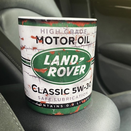 Land Rover Motor Oil Can Mug