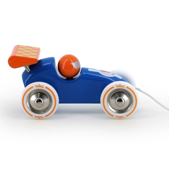 Vilac Pull-Along Toy Car Blue and Orange