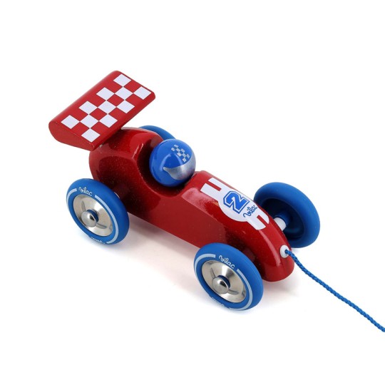 Vilac Pull-Along Toy Car Red and Blue