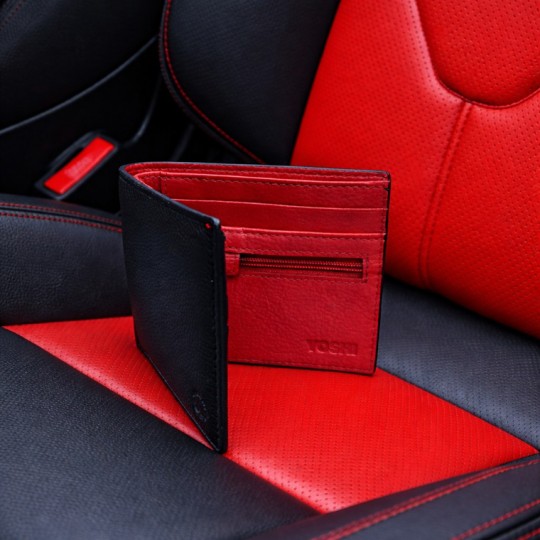 Red Interior Leather Wallet