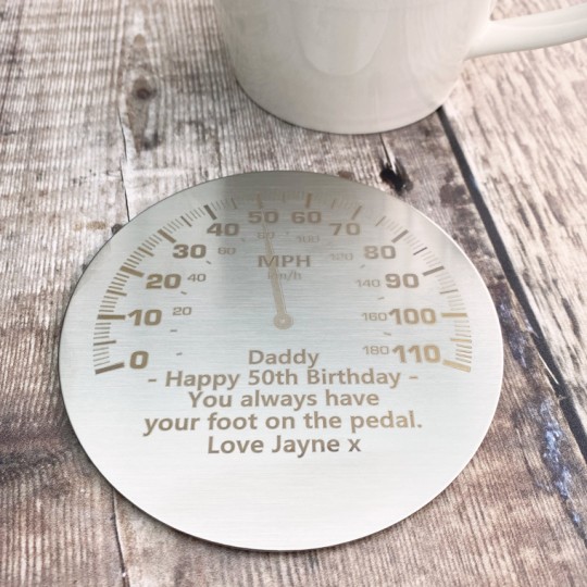 Personalised Speedometer Coaster