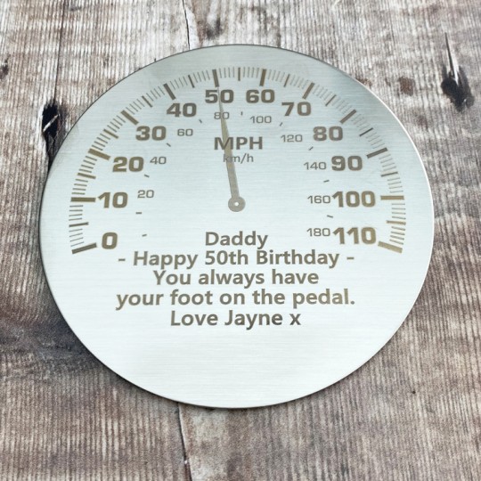 Personalised Speedometer Coaster Personalised Speedometer Coaster