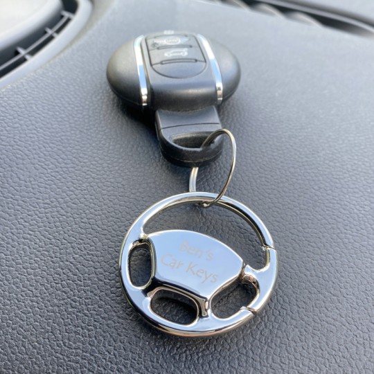 Personalised Steering  Wheel Keyring