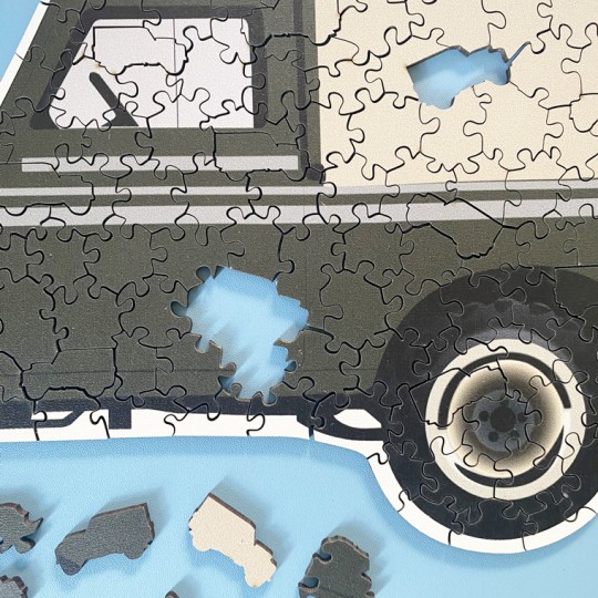 Wooden Shaped Land Rover Jigsaw