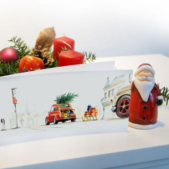 Uli Ehret Pack of 10 Christmas Cards - Fiat